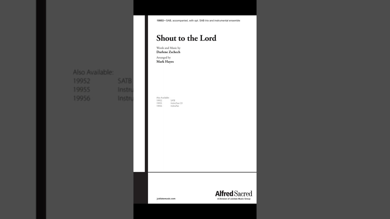 Shout to the Lord - music by Darlene Zschech, arranged by Mark Hayes