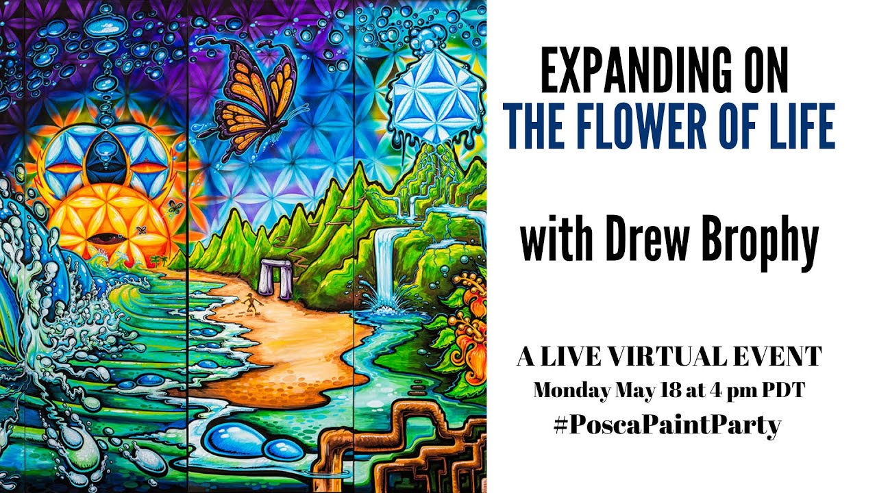 Posca Paint Party - Draw The Flower of Life and Sacred Geometry Part 2