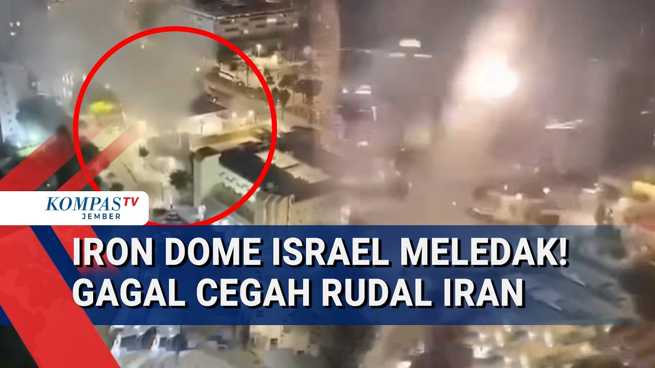 Detik-Detik Rudal Iran Ledak di Tel Aviv, Sistem Iron Dome Diduga Gagal