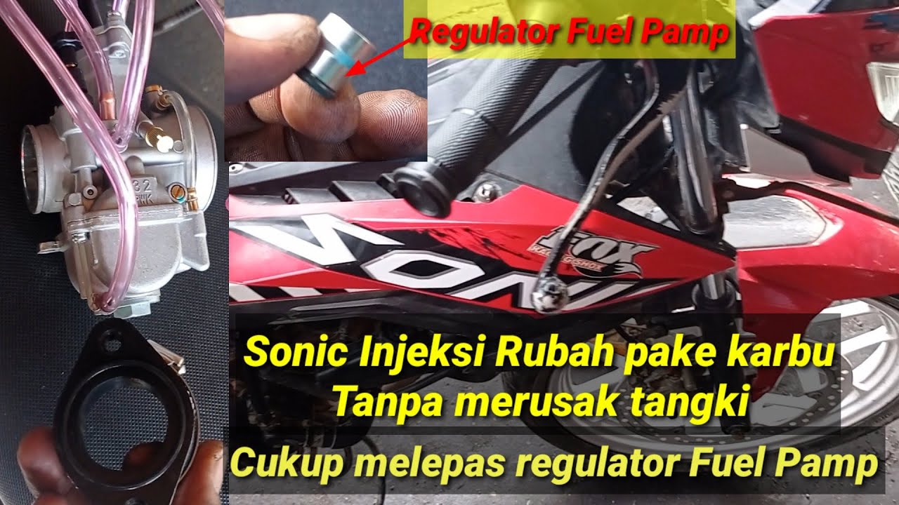 Terbaru..!! Honda Sonic 150 R Injeksi Rubah pake karburator PWK 32 tanpa merusak Tangki BBM.