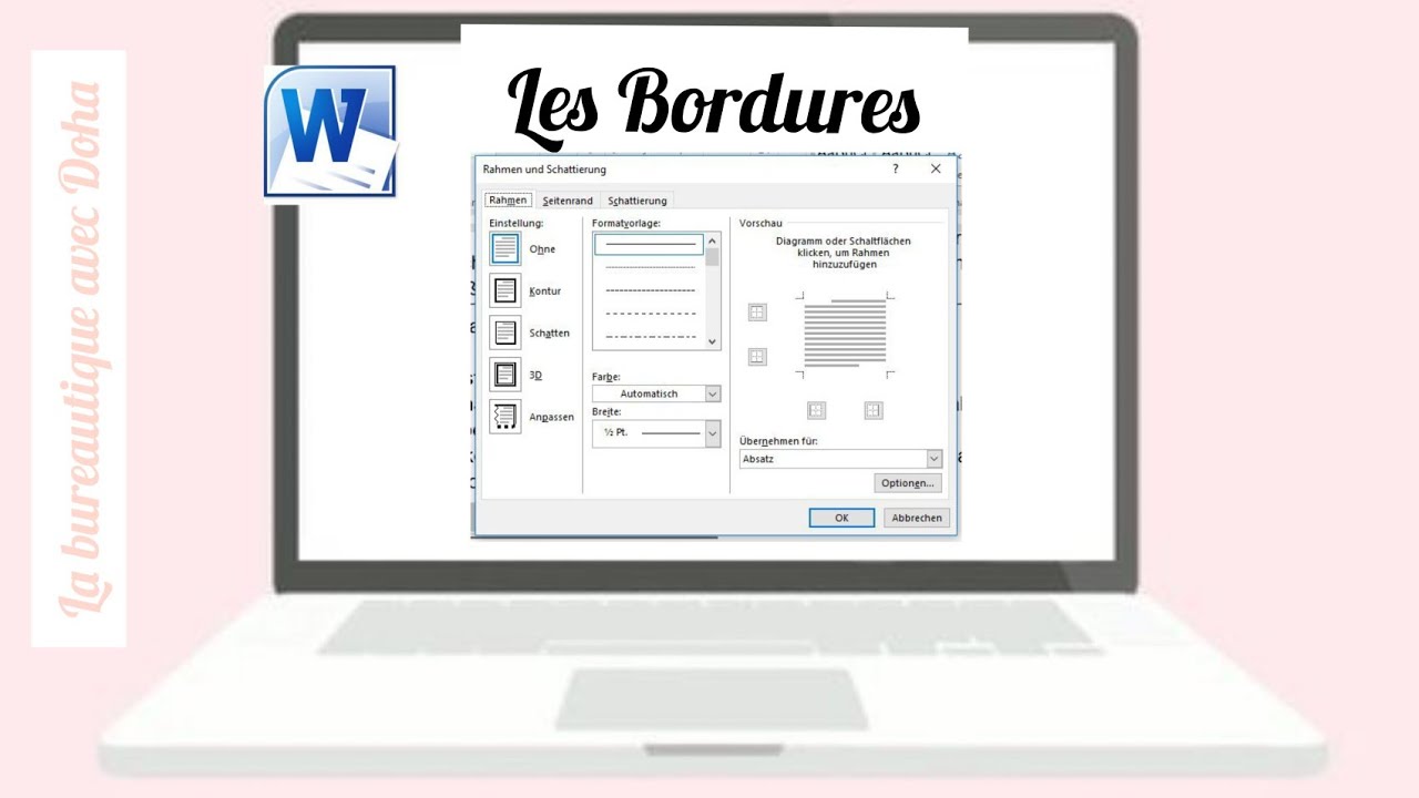 Encadrer du texte ou un titre/  BORDURES et TRAMES - بالدارجة