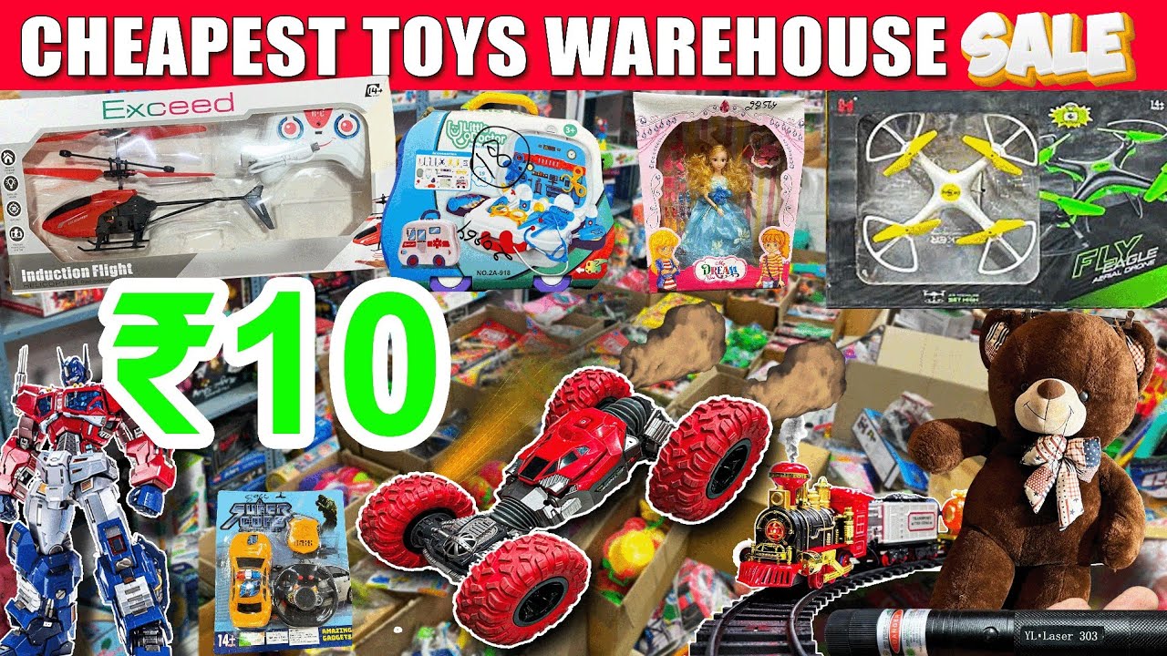 ₹10/- Toys Wholesale Market In Delhi | Train, Flying Helicopter, RC Car | Latest Video Sadar