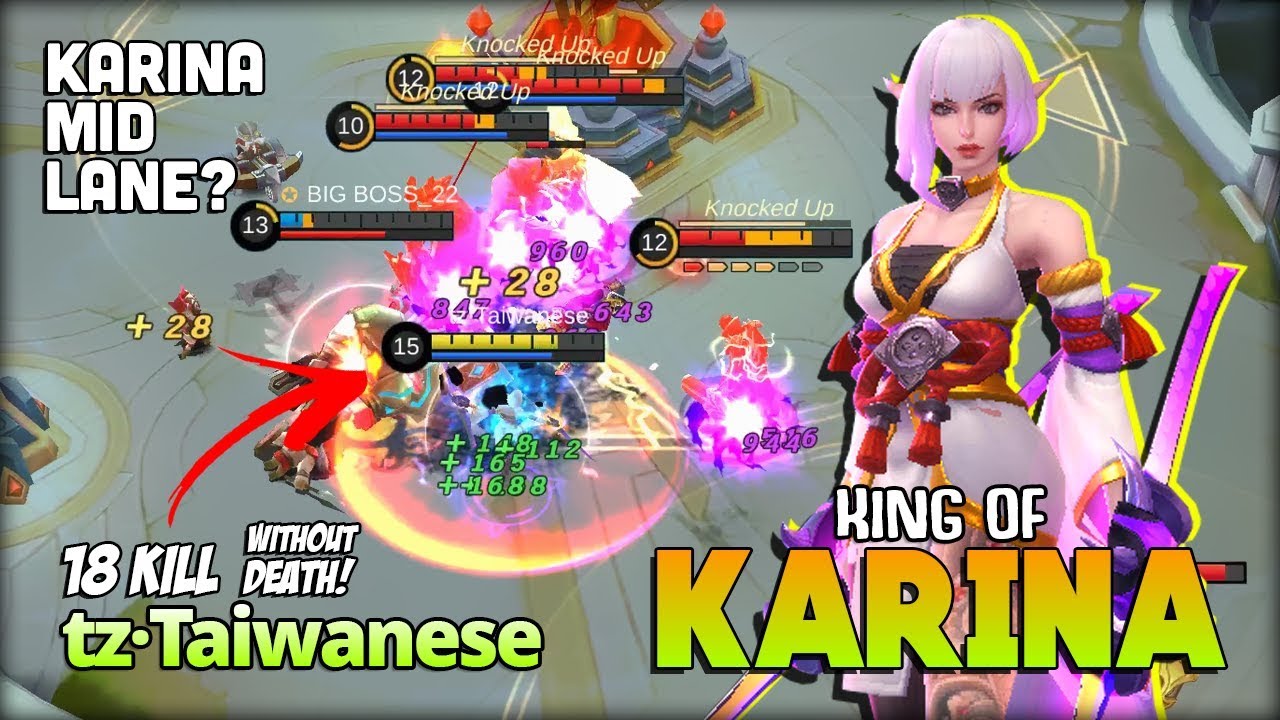 Legend Never Die! King of Karina Mid Lane?! tz·Taiwanese Karina King ~ Mobile Legends