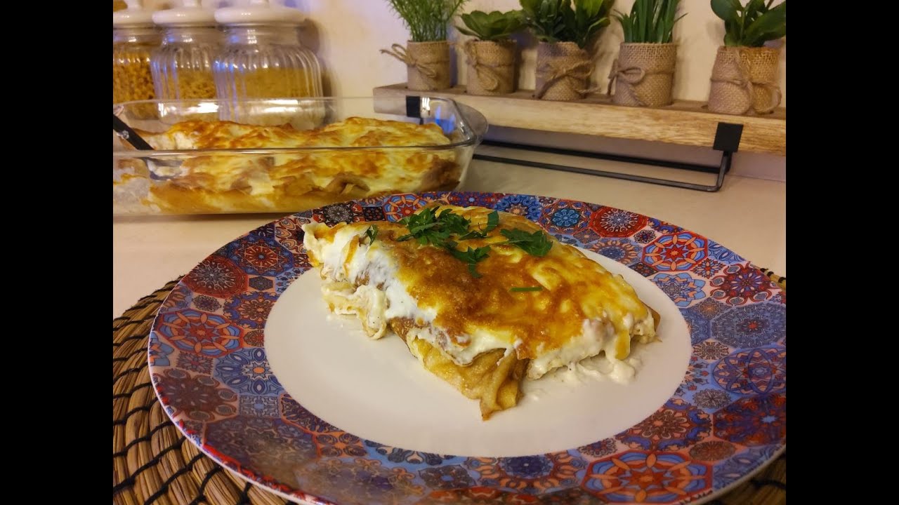 Crêpes salées farcies aux crevettes 🍤 كريب مالح محشي بالجمبري و صلصة الجبن رائع 👍
