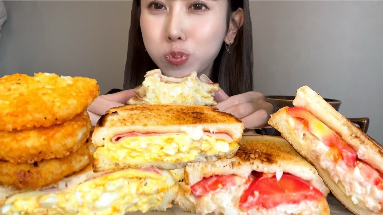 手作りサンドイッチ♡卵サンド・ツナサンド【mukbang ASMR】