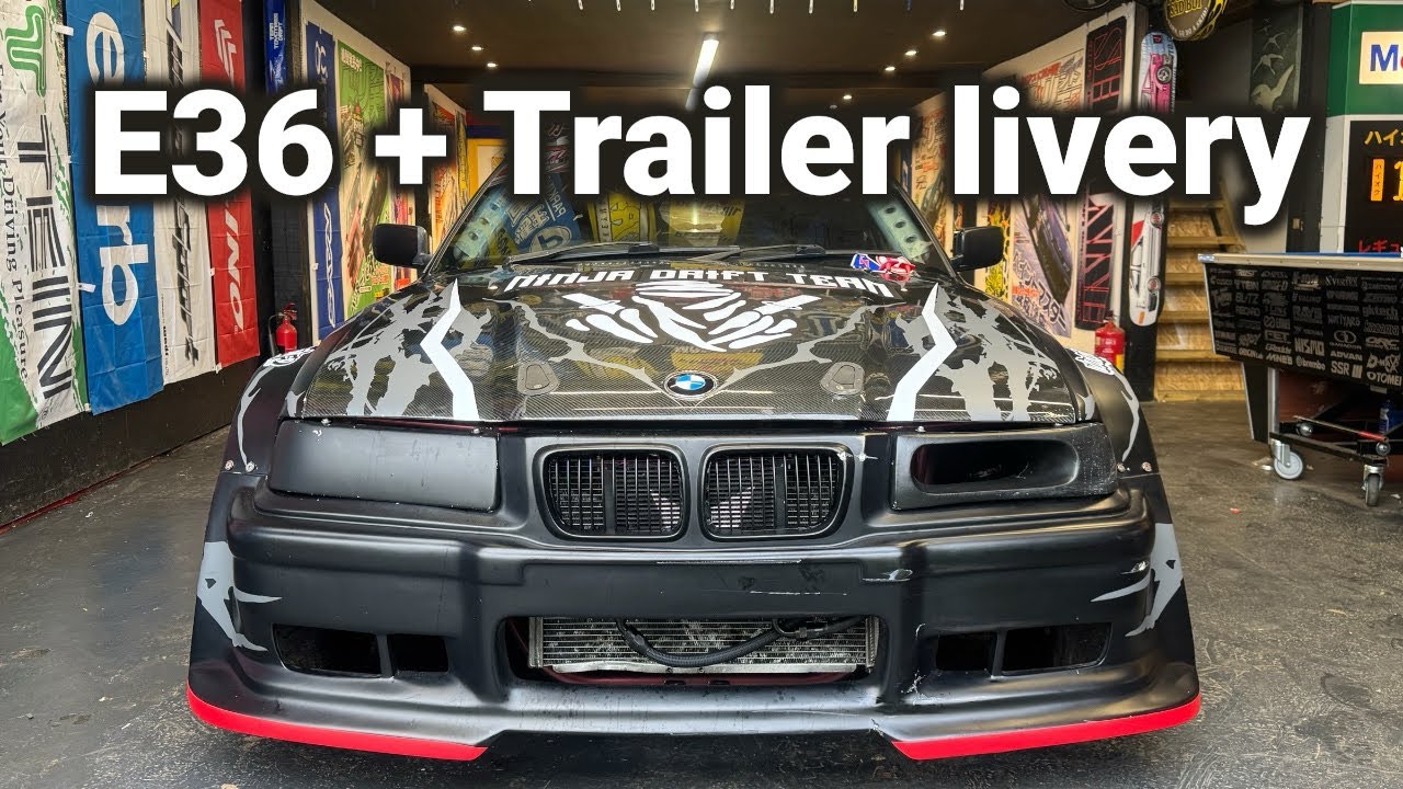 E36 v8 плюс закрытый прицеп в фирменной раскраске