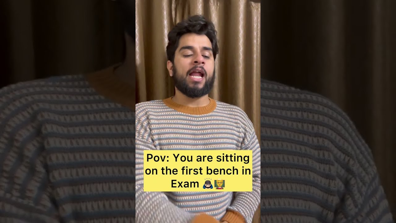 You are sitting on the first bench in exam 🙇🏻‍♂️👨‍🏫 #comedy #sachinawasthi #ytshorts #school