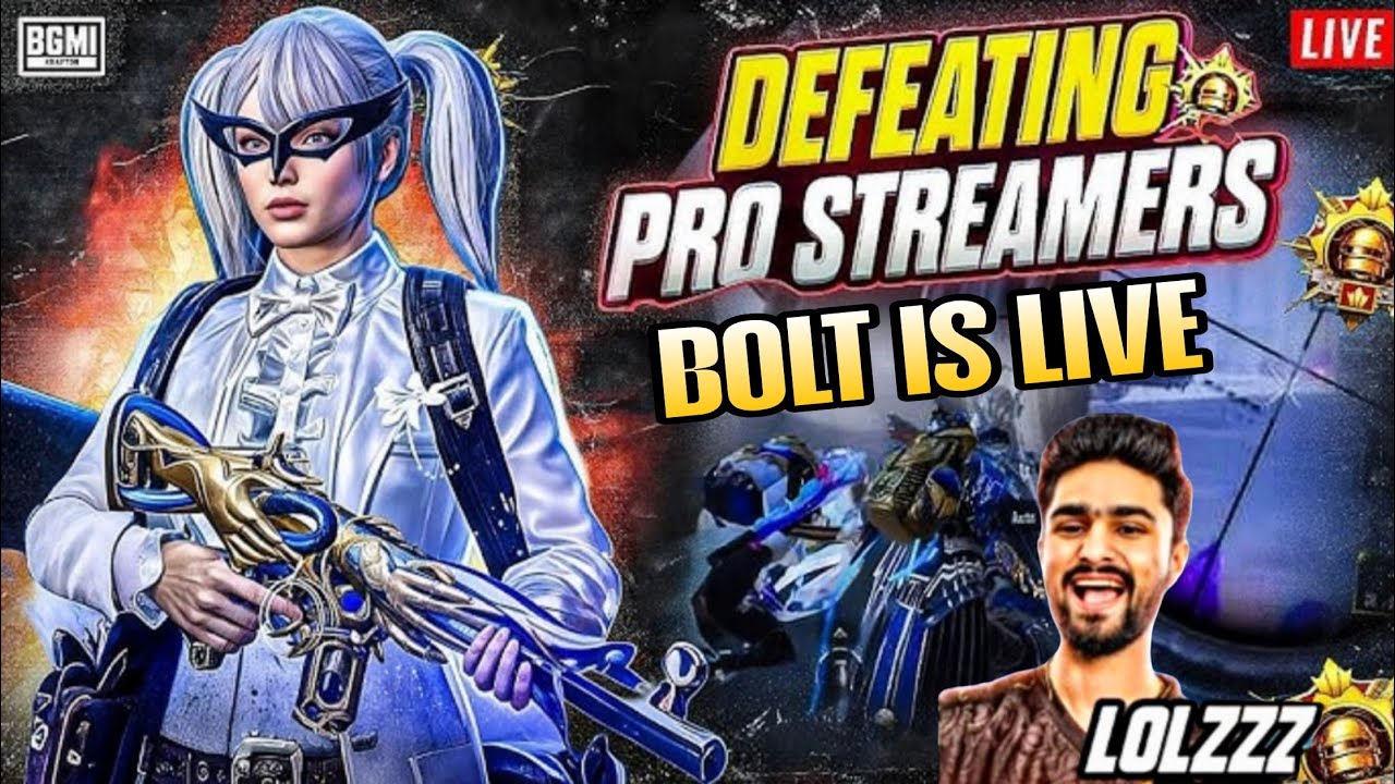 @LoLzZzGaming ❤|BOLT VS 8 Streamers 💀🔥With Intense 1v4 Clutches in BGMI-PUBG MOBILE #bgmi #pubg