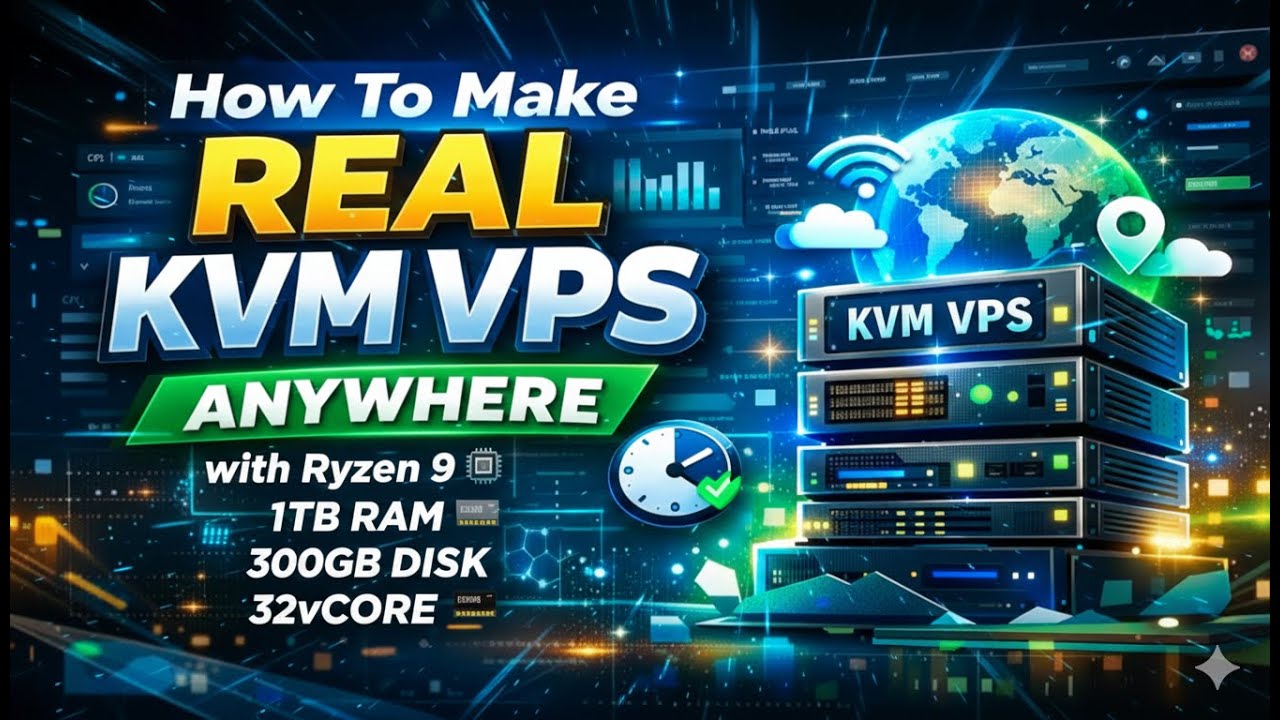 🔥 Get a FREE VPS in 2026! 1TB RAM  32vCPU  300GB Disk – Ryzen 9 With (KVM Supported)