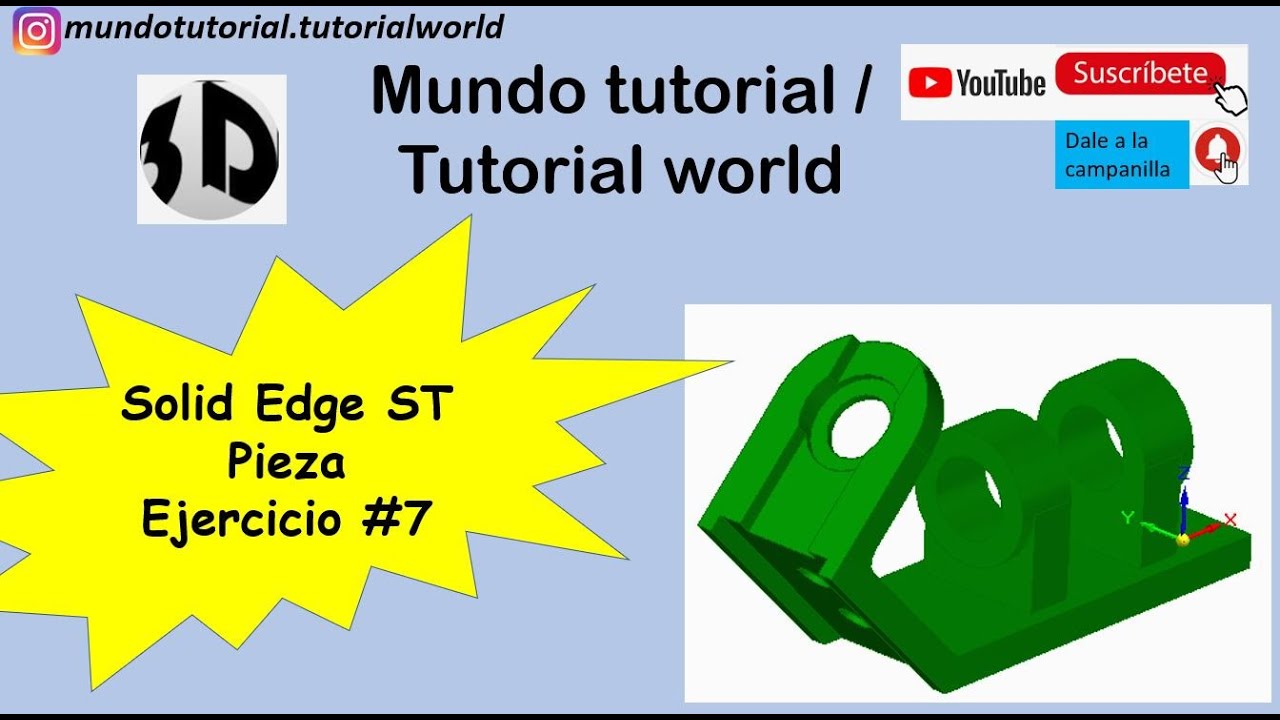 Solid Edge ST. Pieza. Ejercicio #7