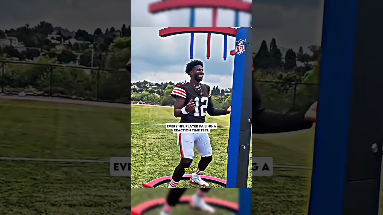 NFL Players Take a Reaction Time Test 💀👀 #nfl #shorts