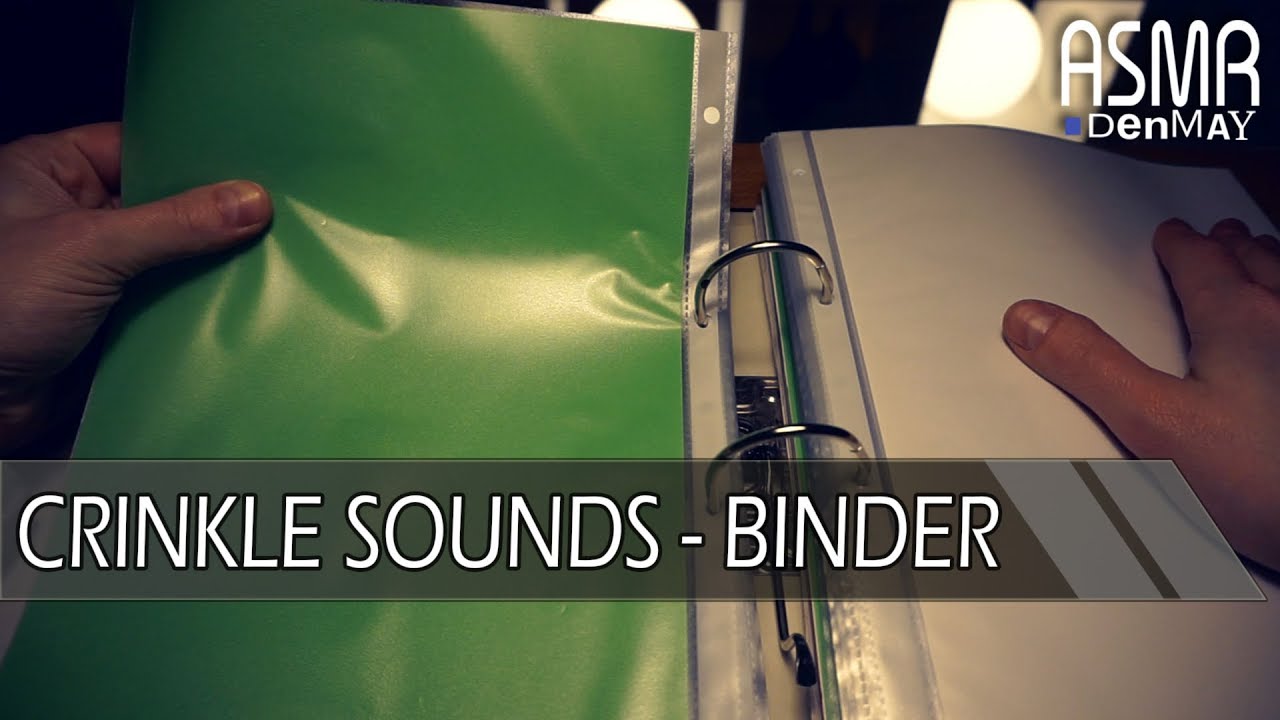 ASMR • Crinkle Sounds • BINDER • sheet protectors (NO TALKING)
