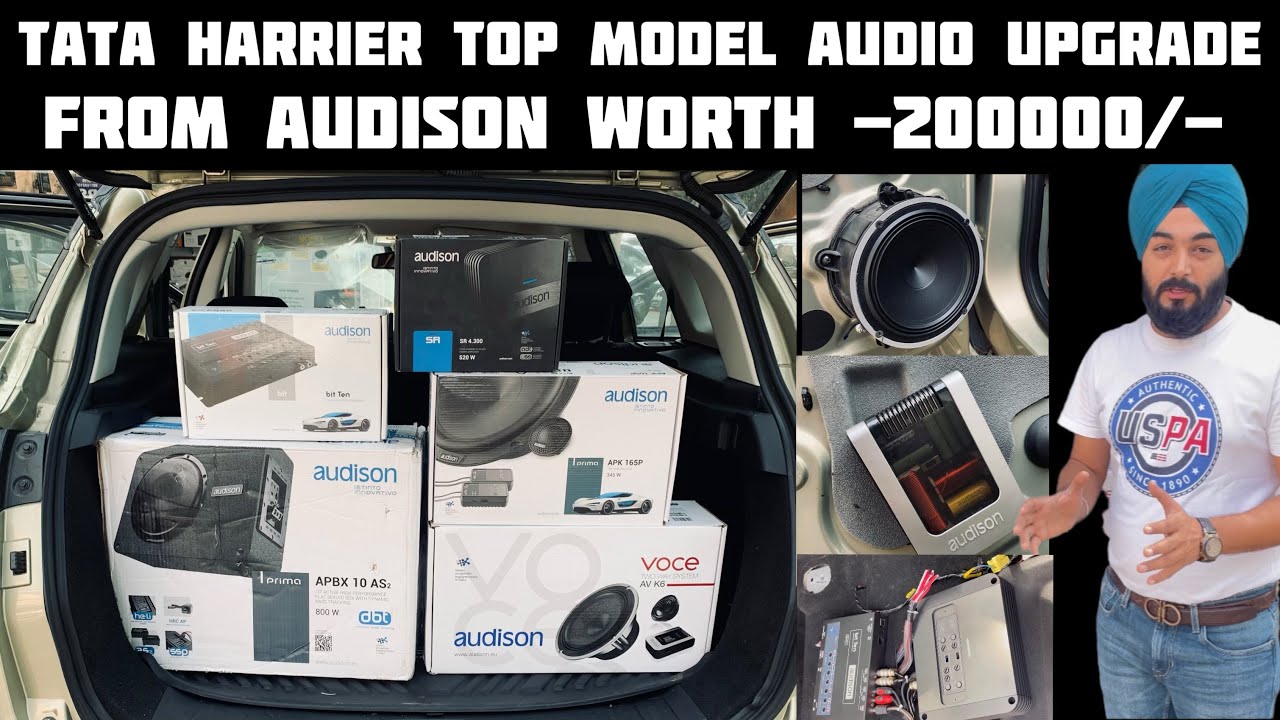 AUDISON HI-END AUDIO UPGRADE IN TATA HARRIER XZA✅AUDISON SUBWOOFER✅AUDISON voce components✅#viral