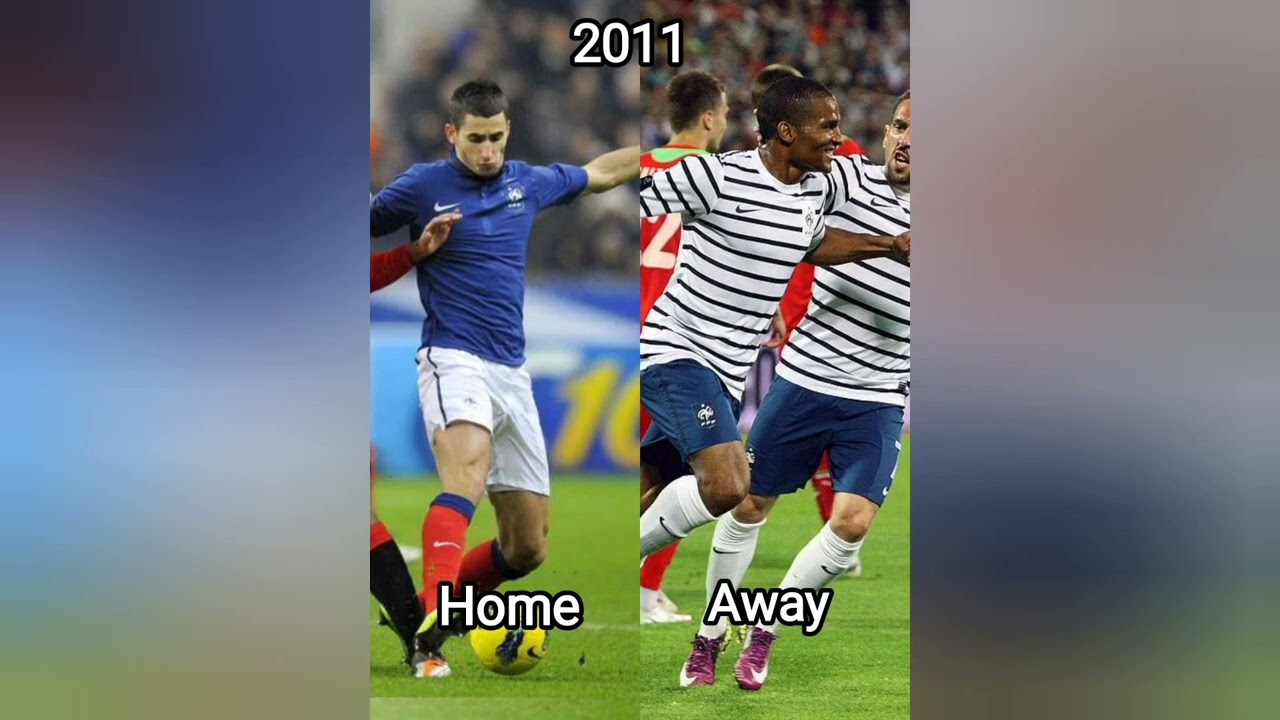 Évolution des maillots de l'équipe de France entre 1998 et 2025