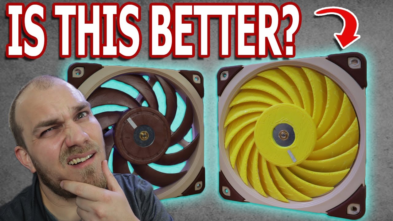 Что, если бы у Noctua NF-A12x25 было вдвое больше лопастей? | Индивидуальные 3D-печатные лопасти
