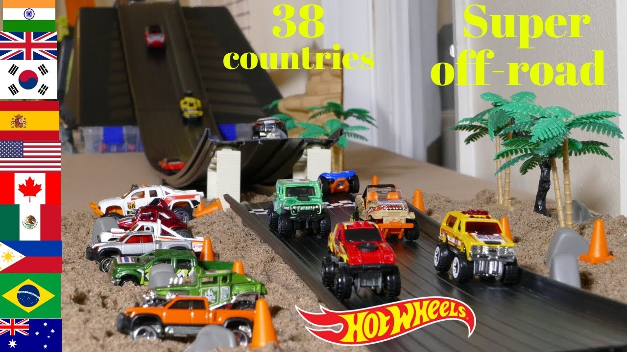 Hot Wheels Fat track world super off-road race 38 countries tournament