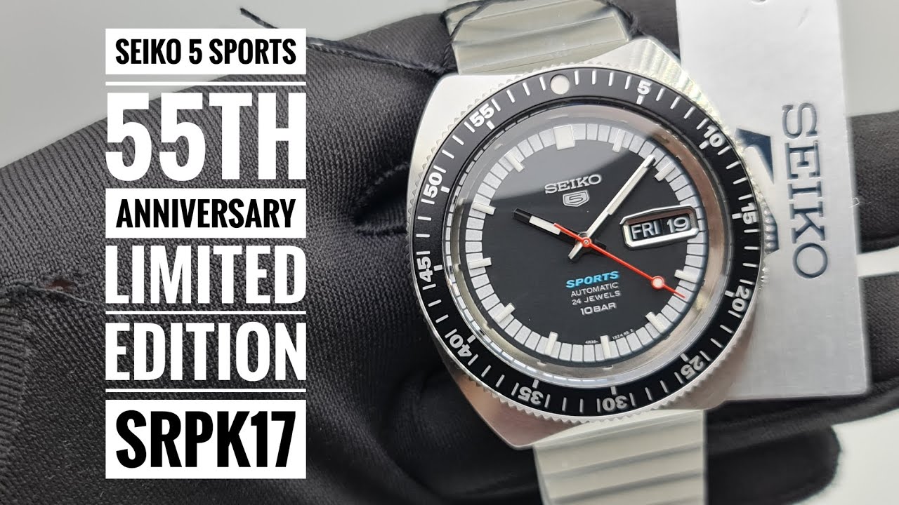 Seiko 5 Sports Automatic 55th Anniversary Limited Edition 15555 Pcs SRPK17 SBSA223