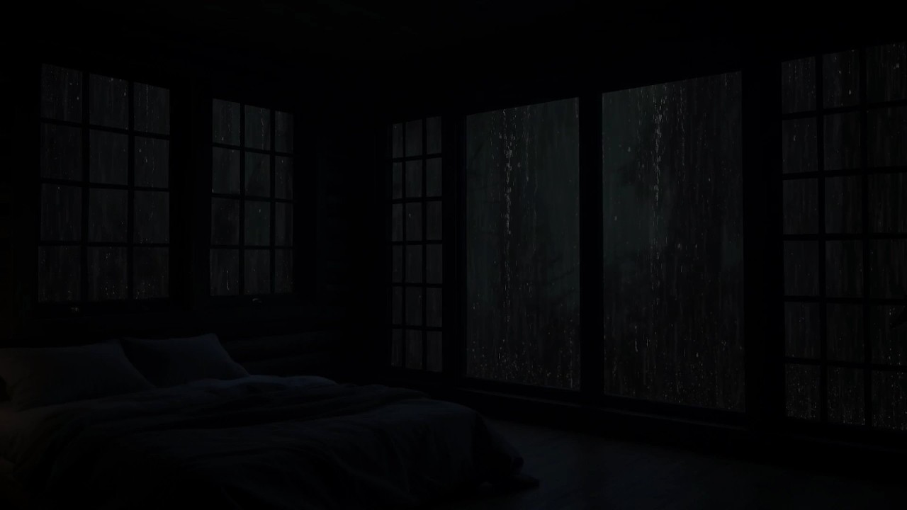 Fall Asleep in Darkness | Gentle Rain Soundscape for Mental Release