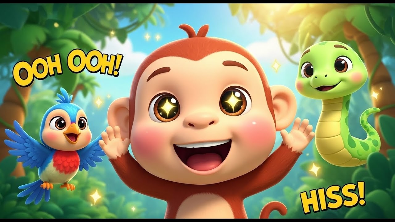 Animal Sounds in the Jungle 🦁🐍  Fun Songs for Toddlers & Kids