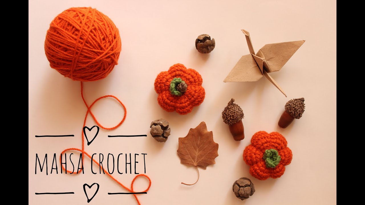 آموزش قلاب بافی- کدو حلوایی | How to Crochet a Pumpkin | Mahsa Crochet