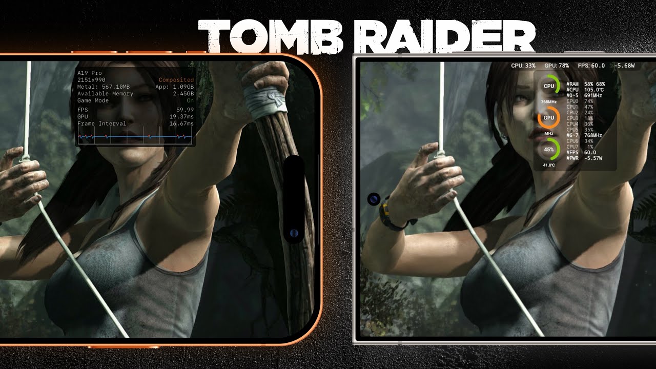 Tomb Raider Mobile - iOS vs Android Comparison. iPhone 17 Pro Max vs REDMAGIC 11 Pro.