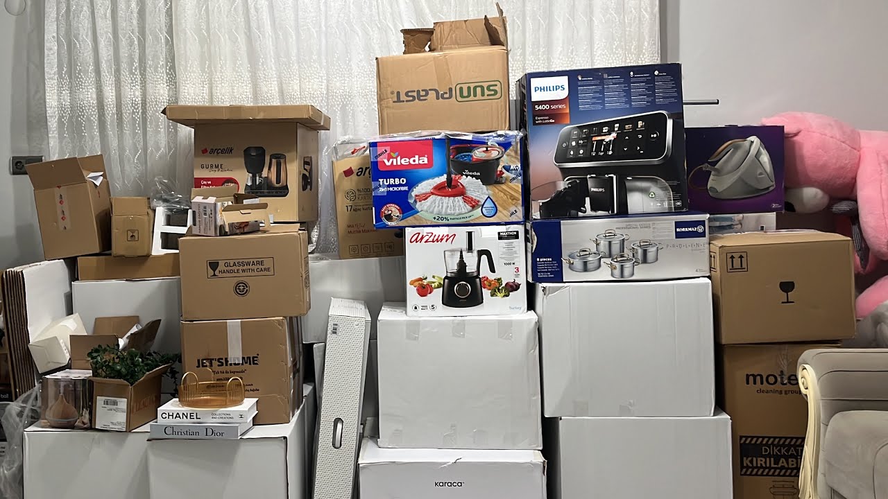 İLK VİDEOM | ÇEYİZ KARGOLARIM | ÇEYİZLERİMİ  PAKETLİYORUZ 🥰😁 #çeyiz #kargoaçılımı #asmr #vlogs