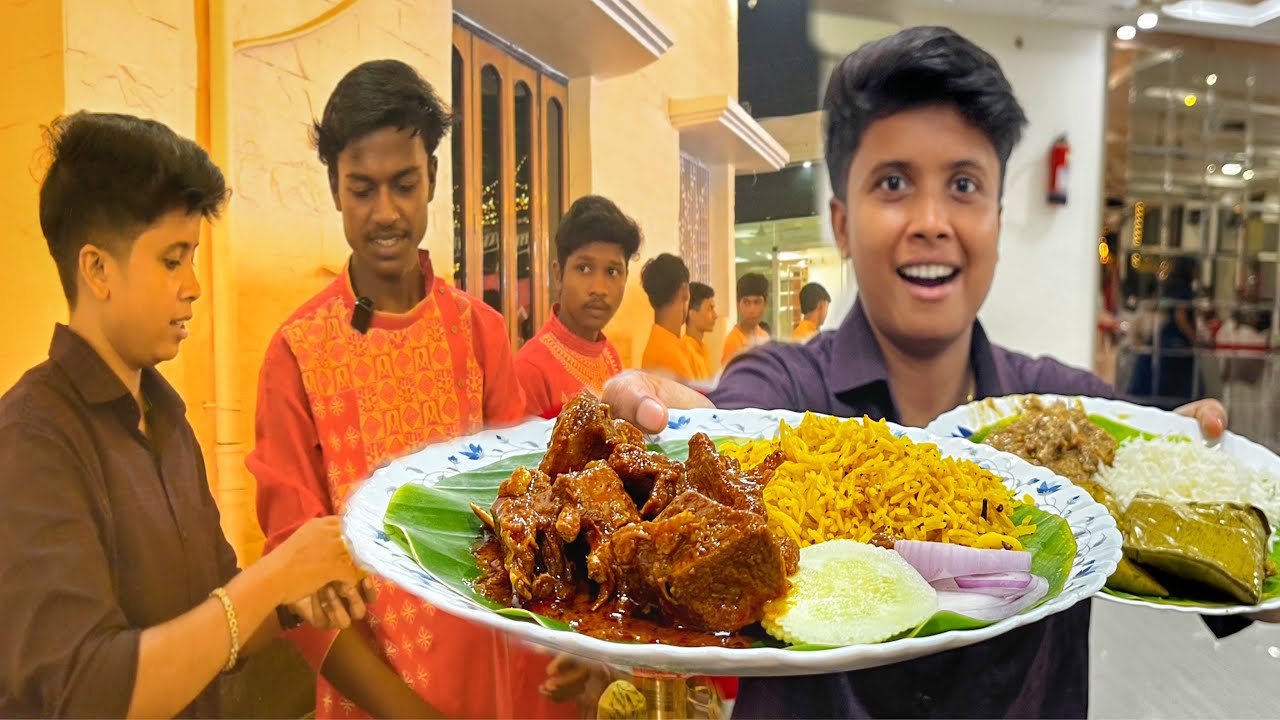 বিয়েবাড়িতে মটন কষা, চিকেন কষা, ভেটকি পাতুরি, ফিশ ফ্রাই, বাসন্তী পোলাও😱❤️Mutton kosha 🔥Bong Insane