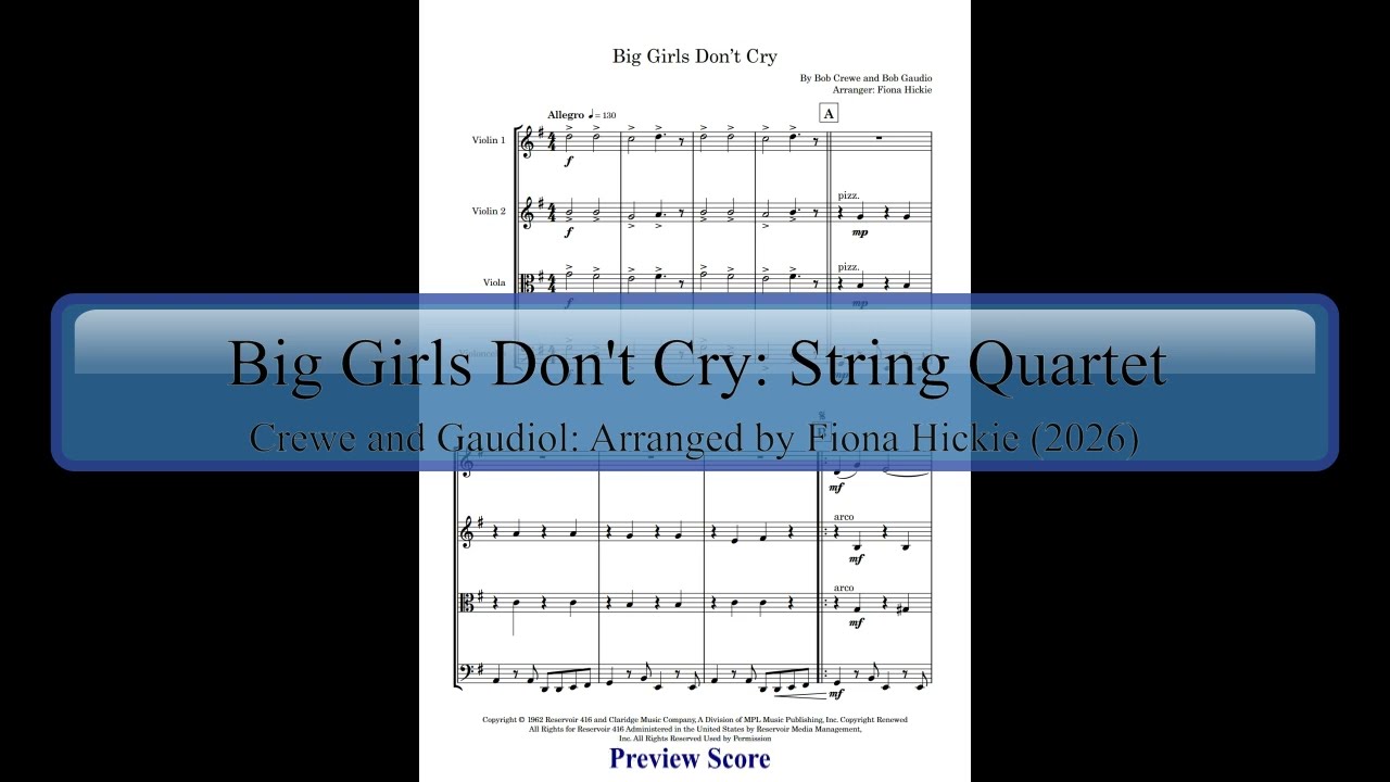 Big Girls Don't Cry: String Quartet