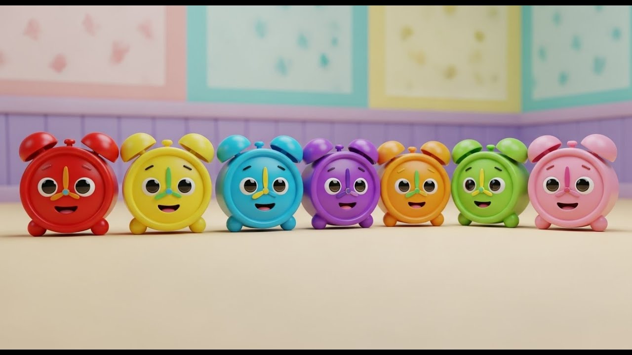 Sete Pequenos Relógios de Brinquedo Tic T | Canções Infantis e Rimas para Crianças