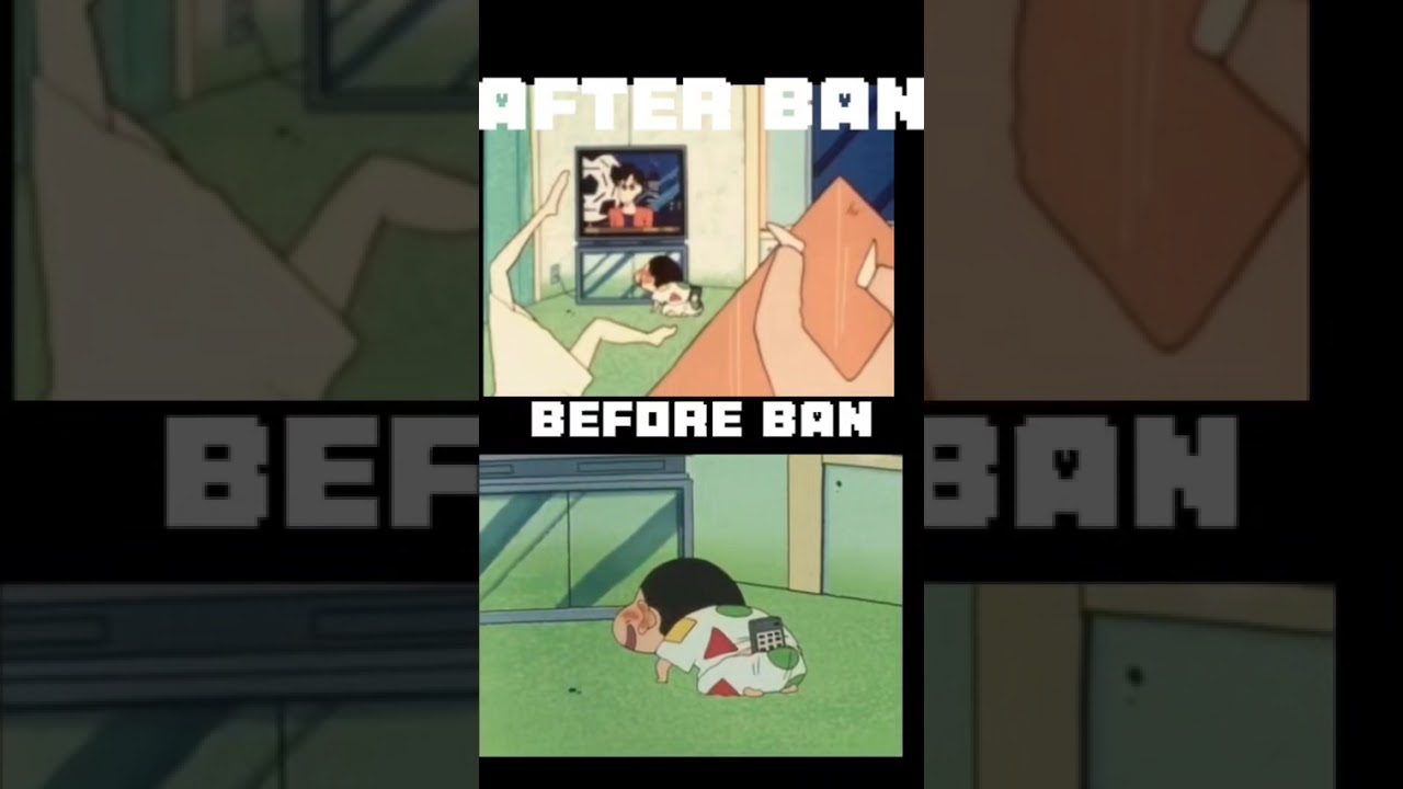 shinchan after ban vs before ban comparison #shinchan #crayonshinchan #shinchanhindi