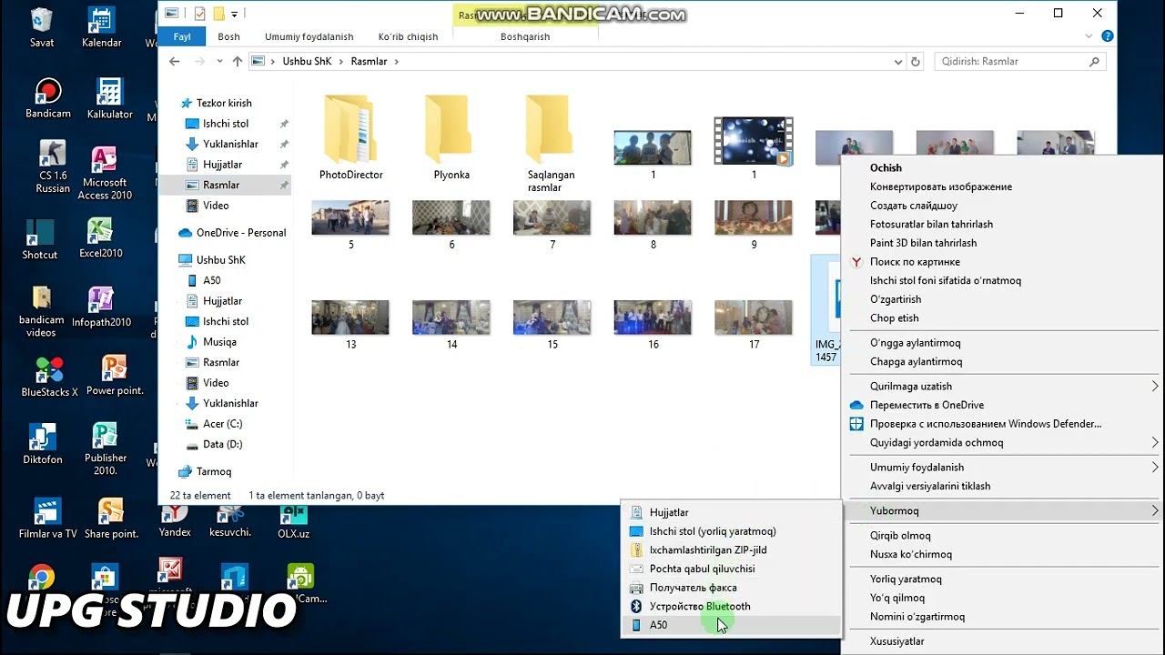 telefondan kompyuterga rasm VA videolarni tashlash