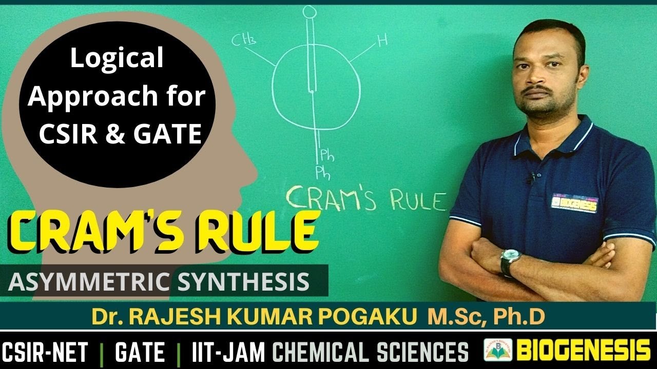 CRAM'S RULE (Asymmetric synthesis) | By Dr. rajesh kumar pogaku | Dr. Rajesh's BIOGENESIS, HYDERABAD