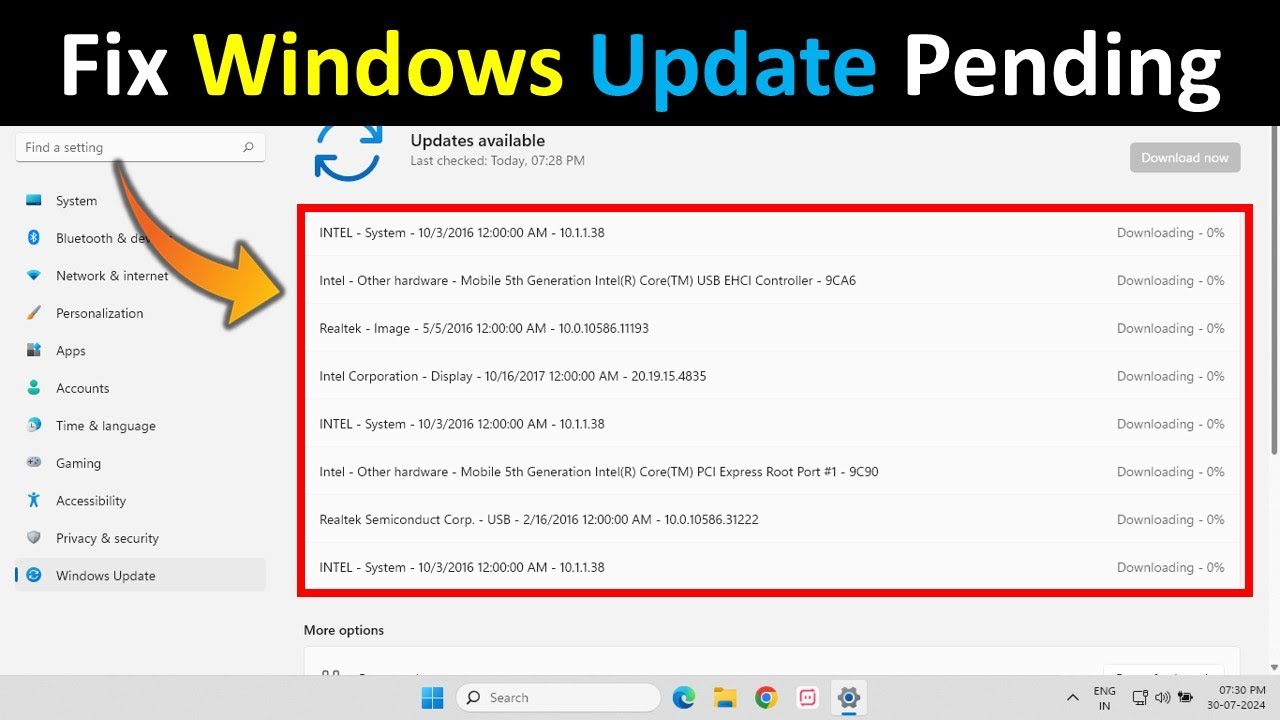 How to Fix Windows Update Download Pending Problem in Windows 11