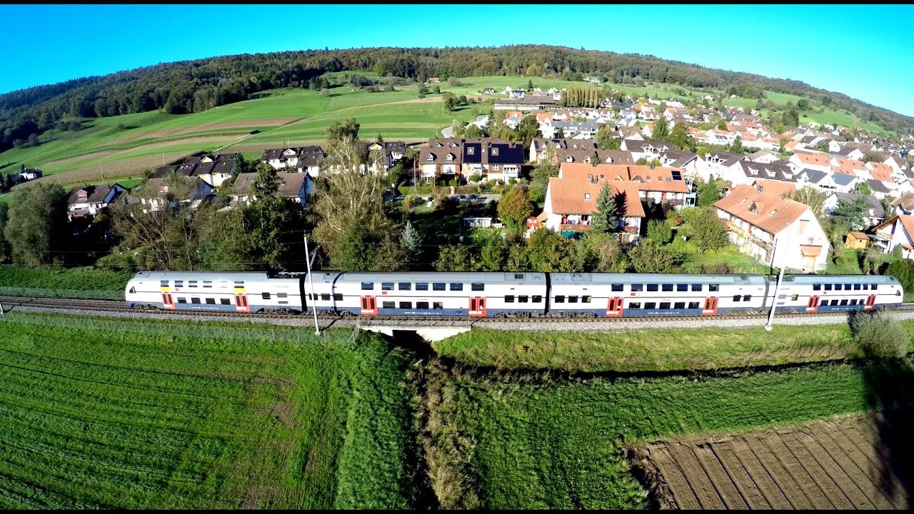 4K S-Bahn  Z&uuml;rich - Zug, trainfart, train