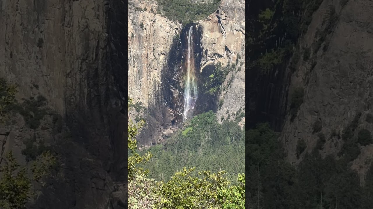 Bridalveil Falls Yosemite National Park with a rainbow