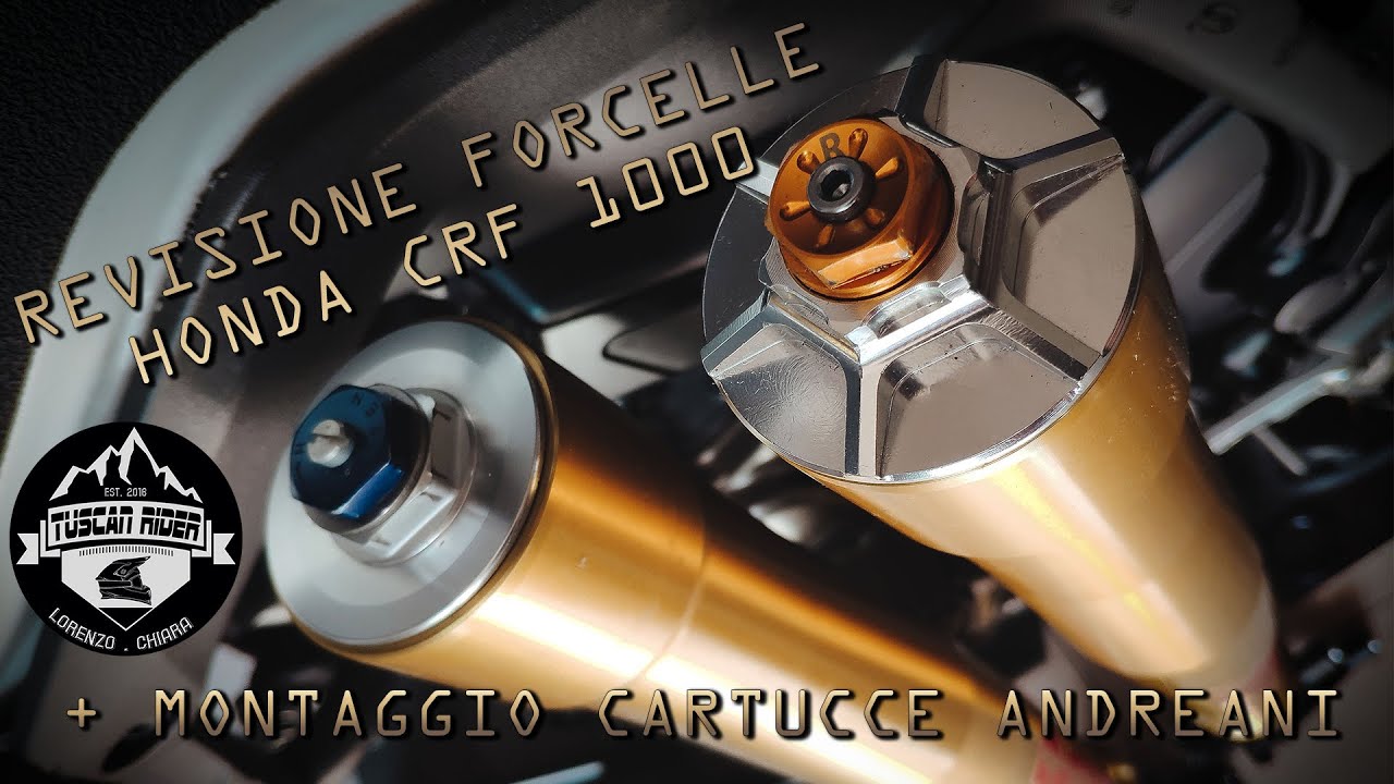 REVISIONE FORCELLE e montaggio cartucce andreani Honda crf1000 Africa twin my'17