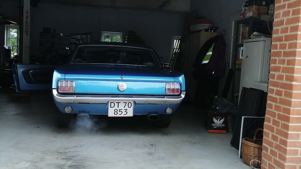 1966 Ford Mustang 302, cold start, idle and revs 8:30 min. Dual Quad edelbrock carb,