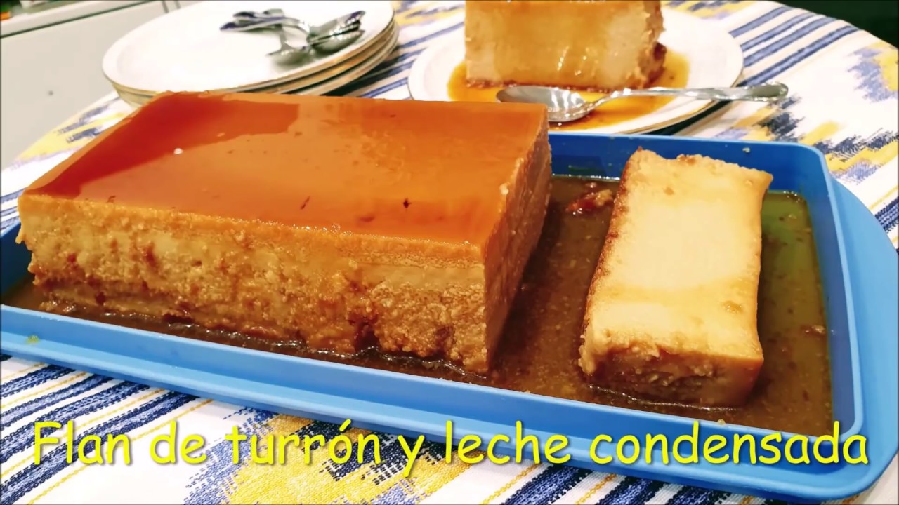 Con el flan de turrón y leche condensada triunfarás seguro !!!