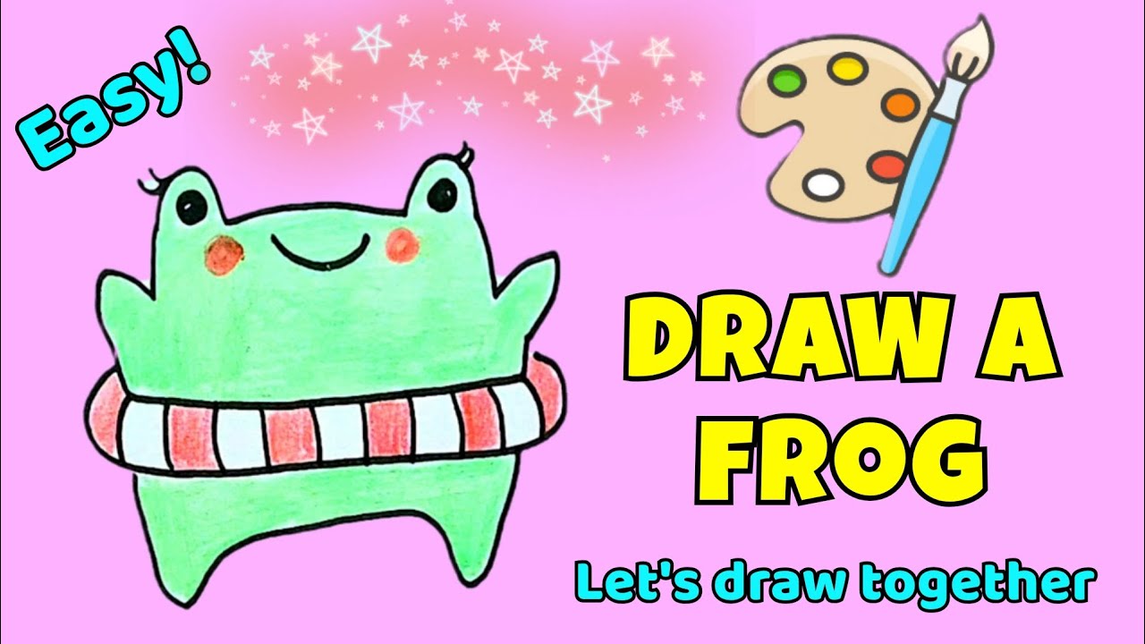Easy and Cute Frog Drawing for Kids 🐸 