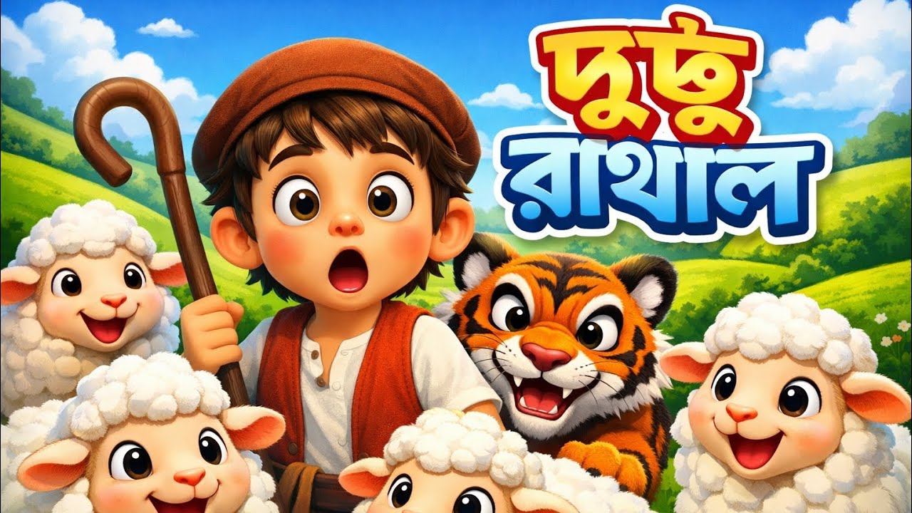 দুষ্টু রাখাল 🐑🐯 | শিশুদের কার্টুন গল্প |Bangla Cartoon Story |Moral Story#trending#cartoon#aicartoon