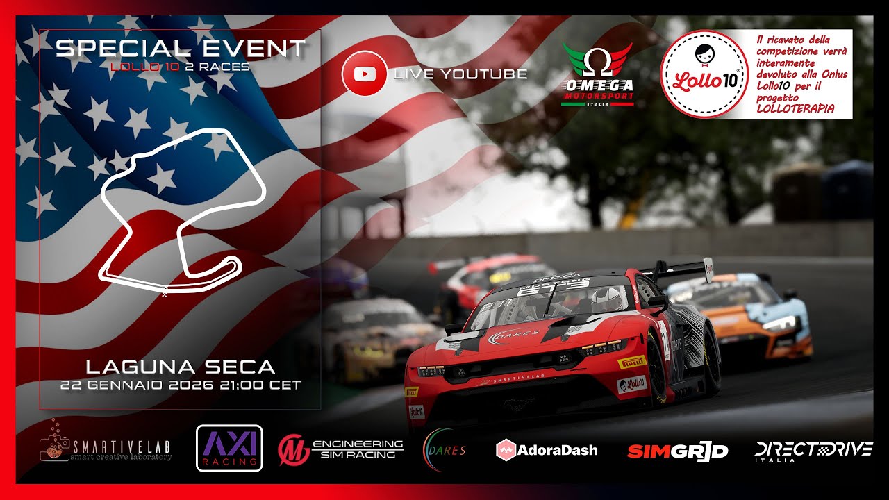OMEGA MOTORSPORT ITALIA - CHARITY EVENT LOLLO 10 - 4FUN LAGUNA SECA