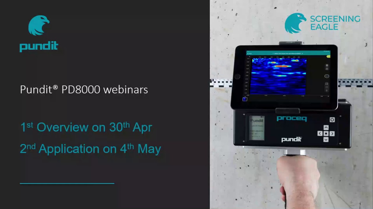 Proceq UPV Webinar: Applications and Benefits of using Ultrasonic NDT on concrete