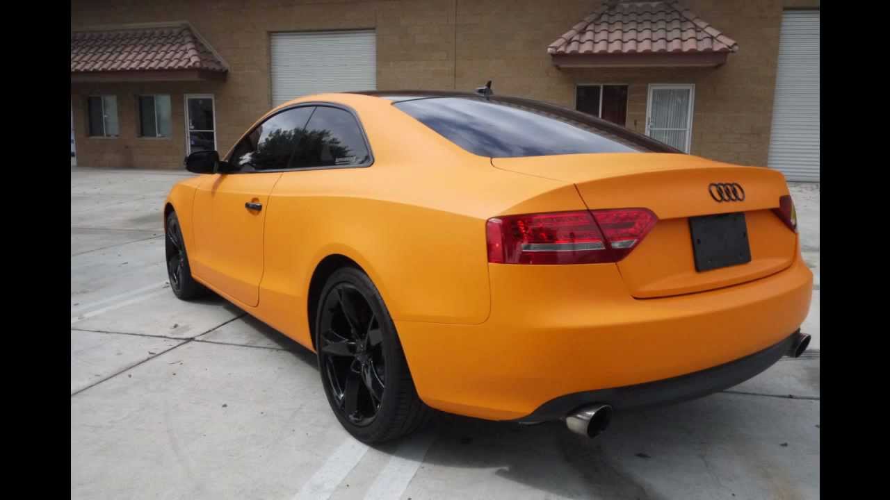 Matte Orange Audi A5 Wrap by Impressive Wrap (3M Scotchprint 1080)
