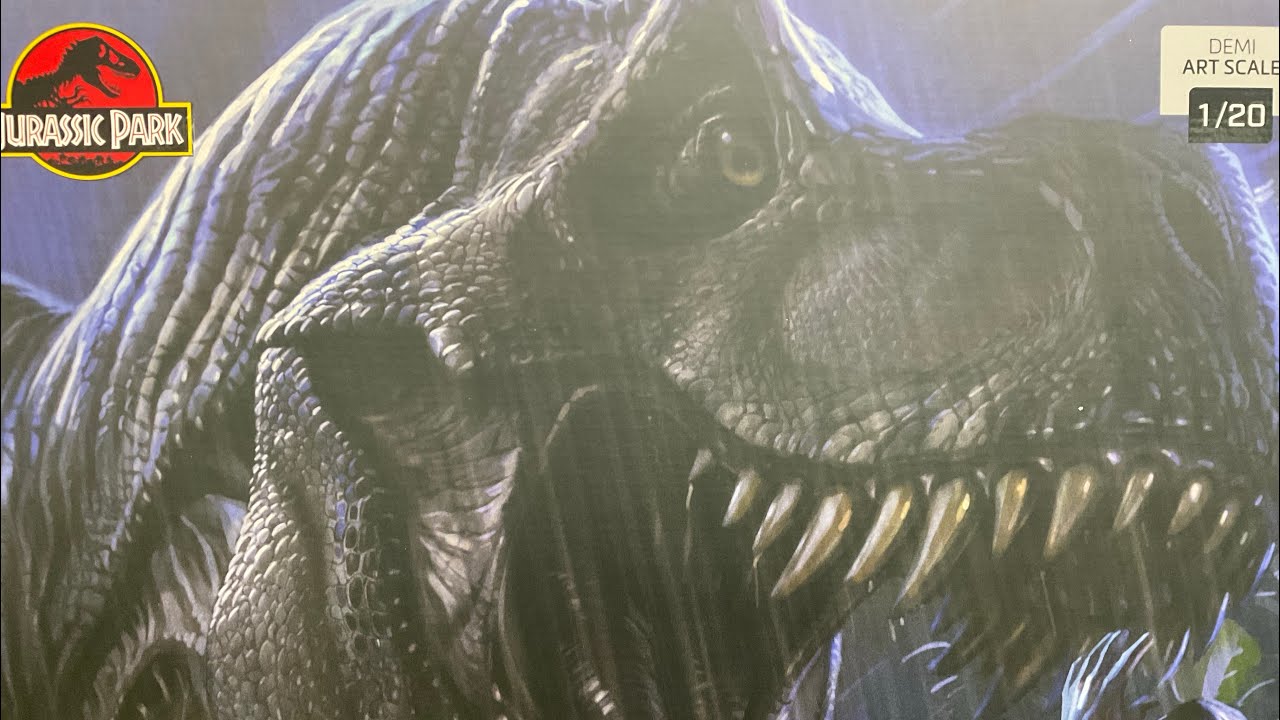 T-Rex and Donald Gennaro 1:20 Scale Diorama Statue by Iron Studios