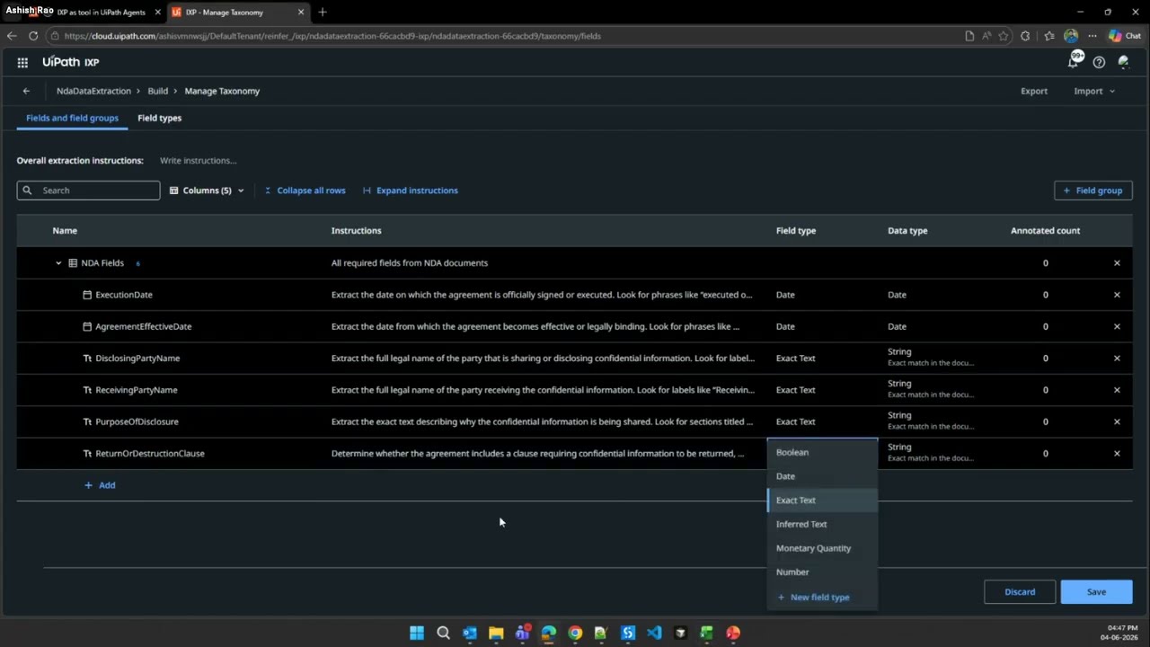 IXP as tool in UiPath Agents