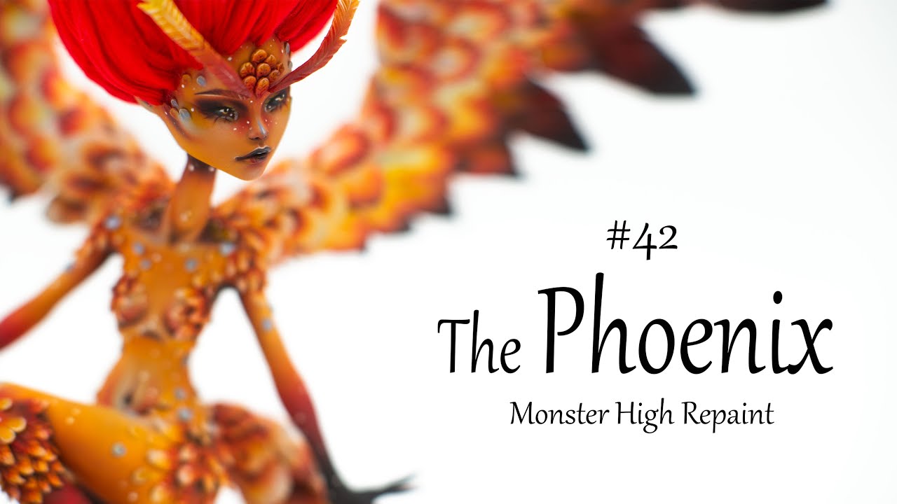 The Phoenix - a cool yet fiery mystical creature! And I made it from an old doll!