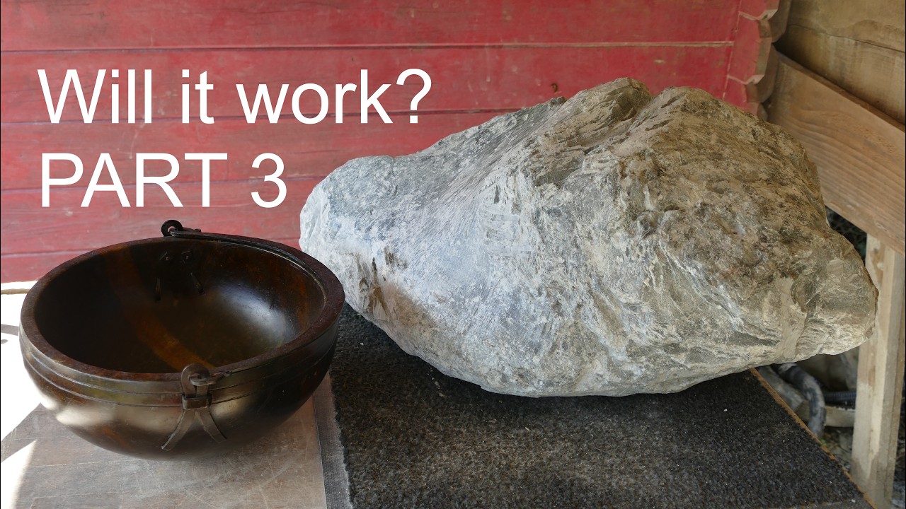 Soapstone for a large Viking Age cauldron. It has cracks, but will it work?