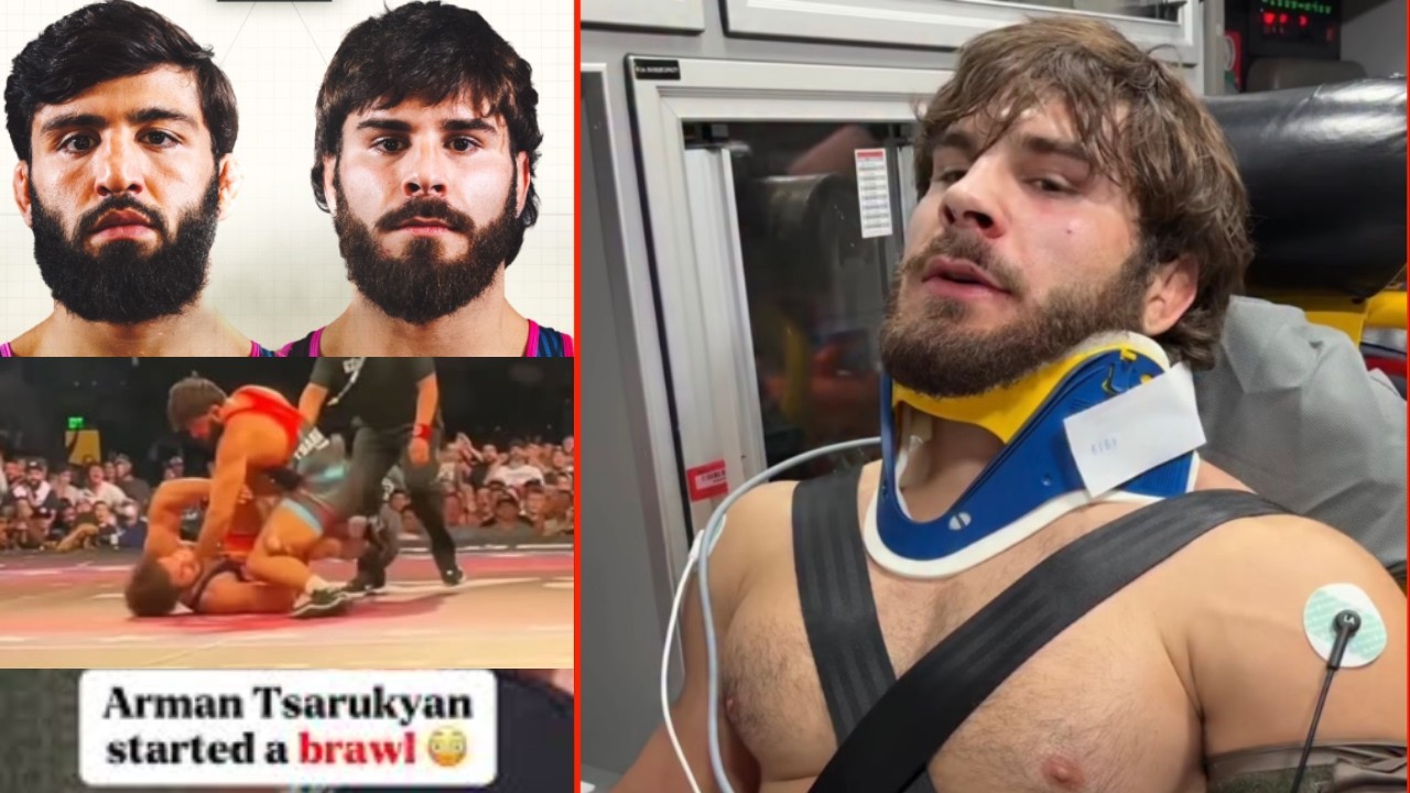 Arman Tsarukyan bareknuckle attacks Georgio Poullas after bell