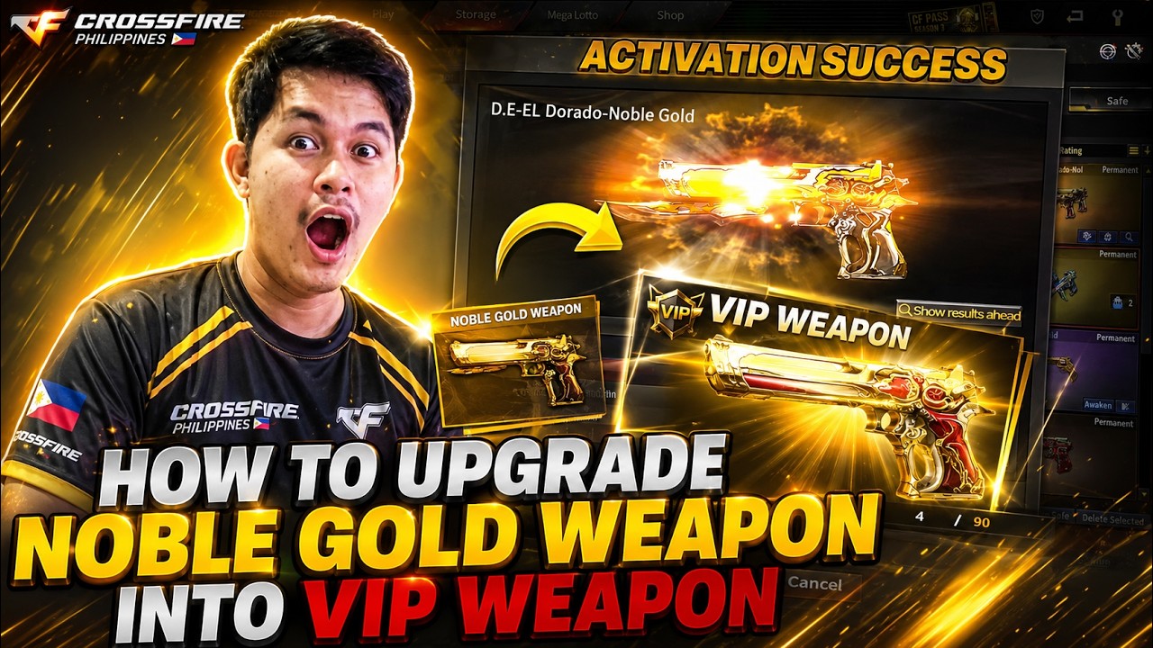 HOW TO UPGRADE NOBLE GOLD WEAPON INTO VIP WEAPON | MAGIC OPTION STONE | CROSSFIRE PHILIPPINES  | 4K