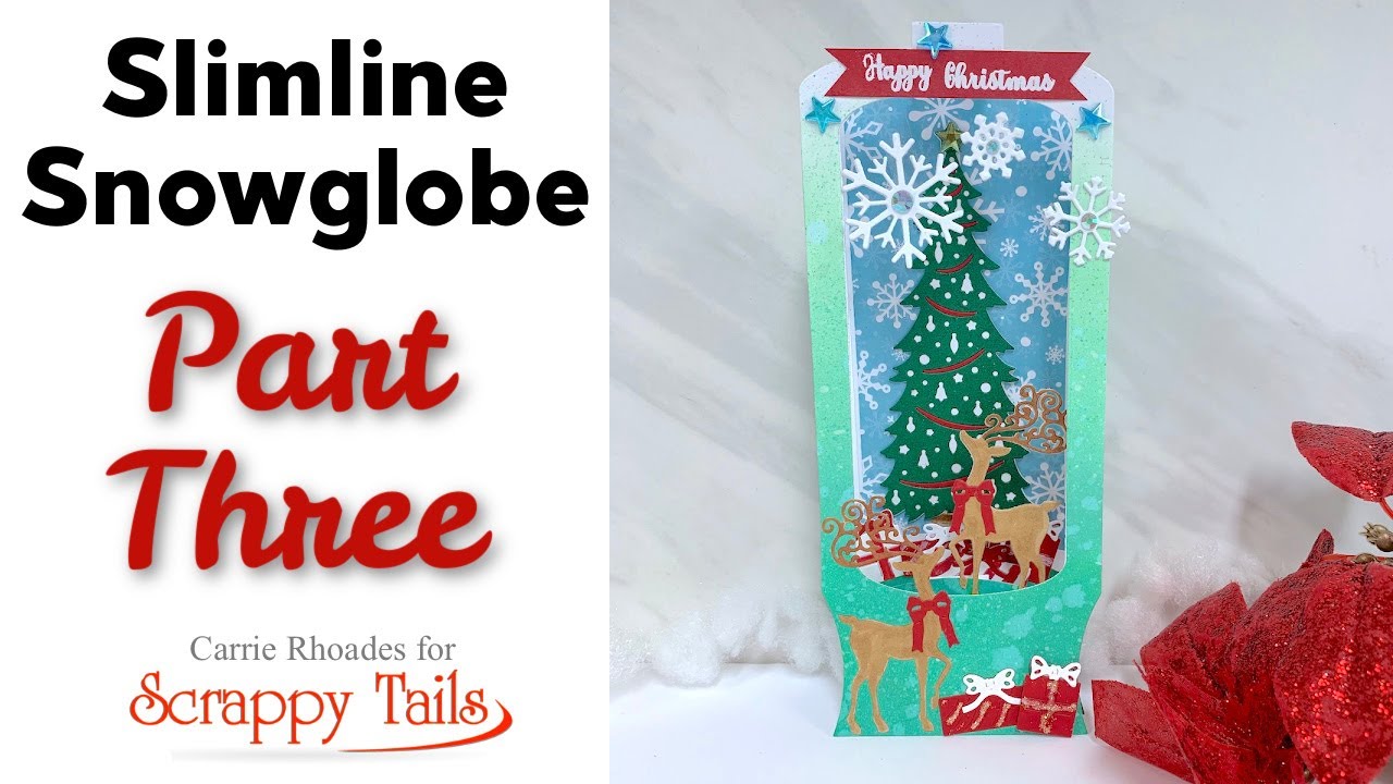 Slimline Snowglobe Shadow Box Card